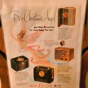 Vintage 1948 RCA Victor Radios Print Ad Golden Throat 8X521 8BX5 75X16 Wall Art